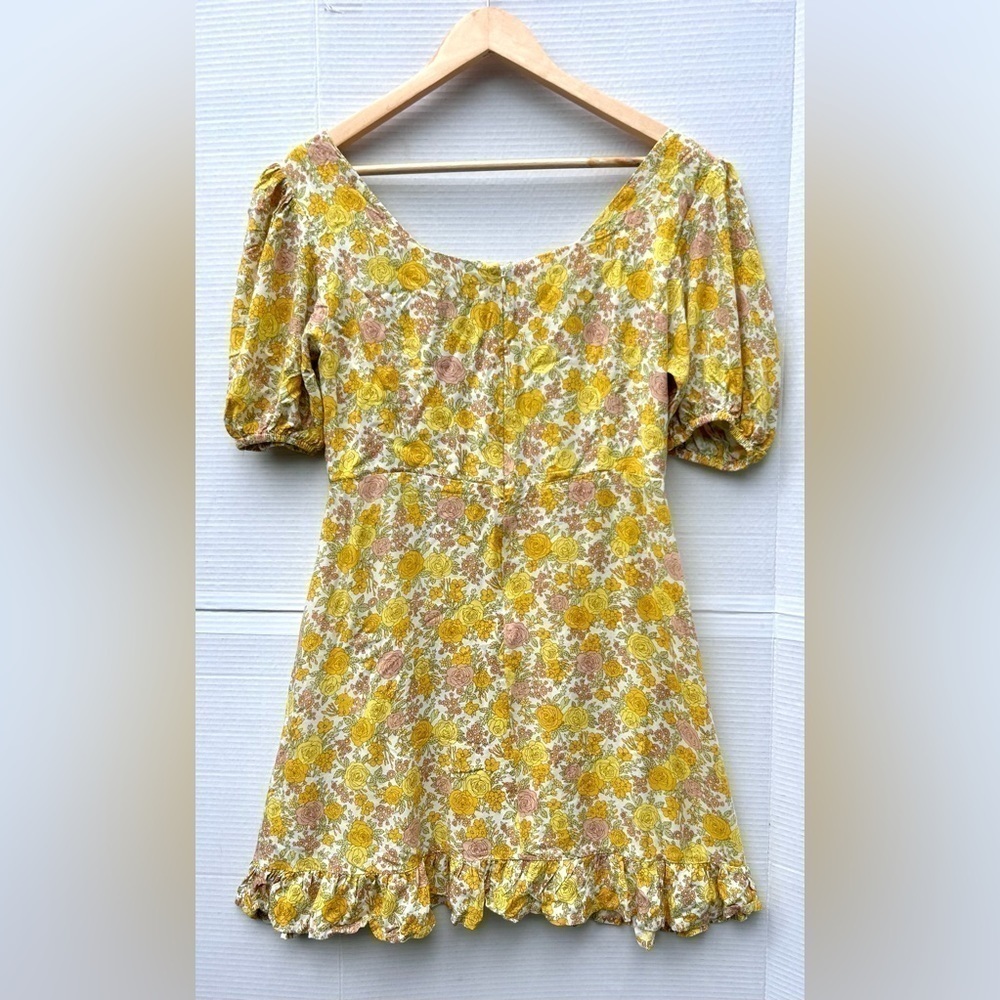 Faithfull THE BRAND AGATHE MINI DRESS_ GREY GARDEN FLORAL PRINT pattern medium - Picture 7 of 13